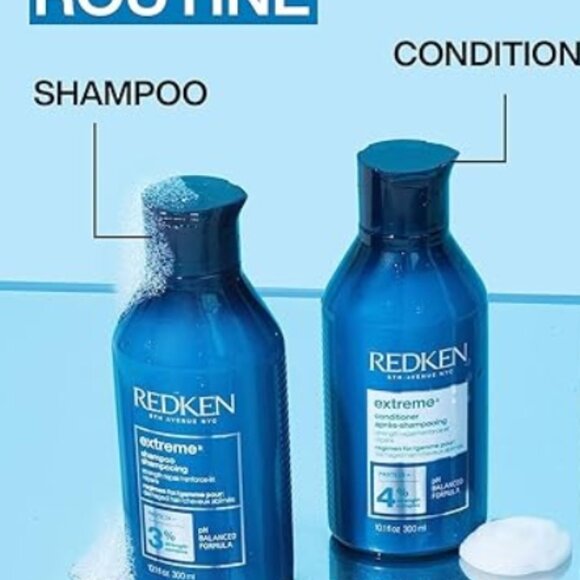 Redken Extreme Shampoo & Conditioner Set For Damaged Hair - Strengthens Hair and - Picture 10 of 14